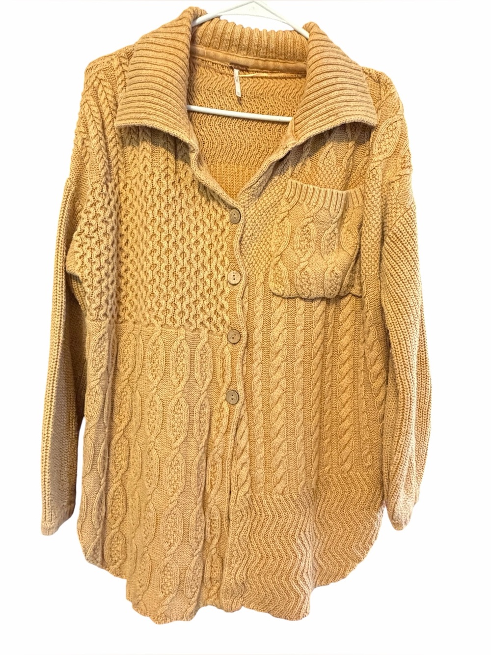 Woman’s Free People Say Anything Oversized button front cardigan sweater size XS